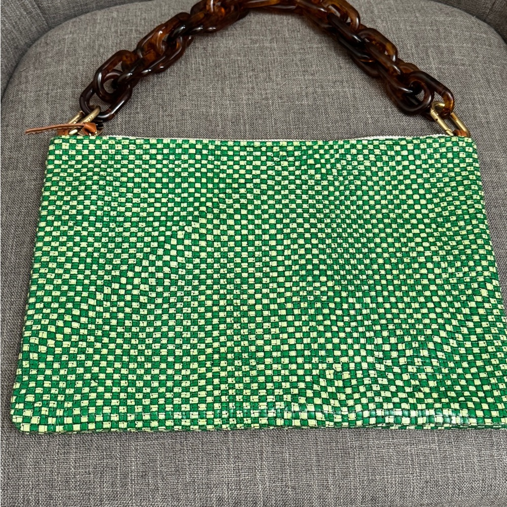 Clare V Fold Over with resin strap; never used